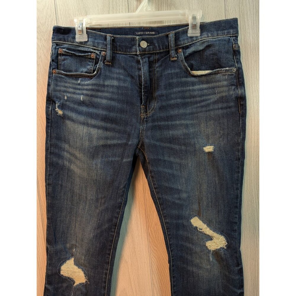 Lucky Brand Jeans 31x30 MENS BLUE DENIM 223 Straight Medium Preppy Stretch Retro - Picture 2 of 11